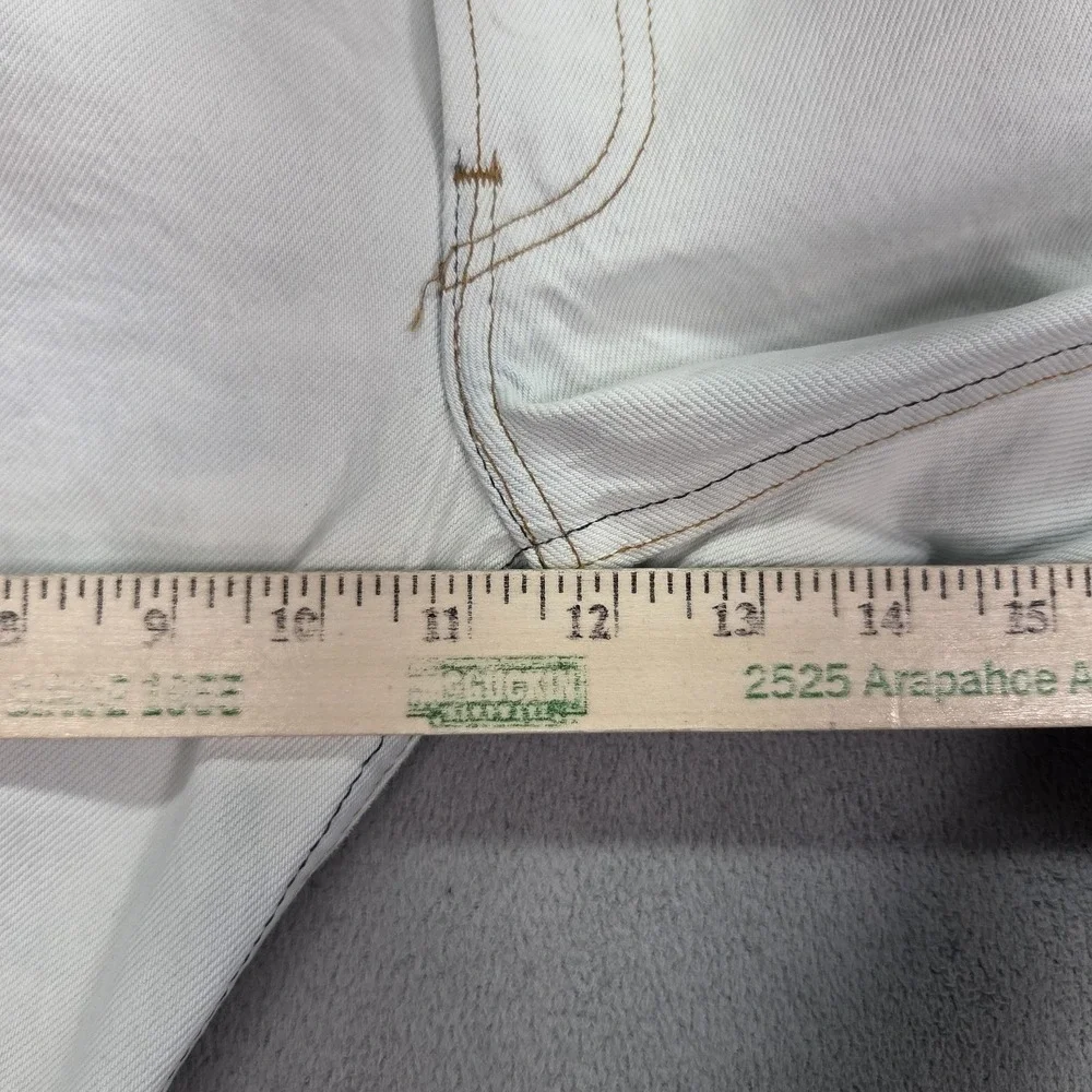 Vintage Levis Jeans Mens White Straight Button Fly USA Stains Altered Fits 27x25